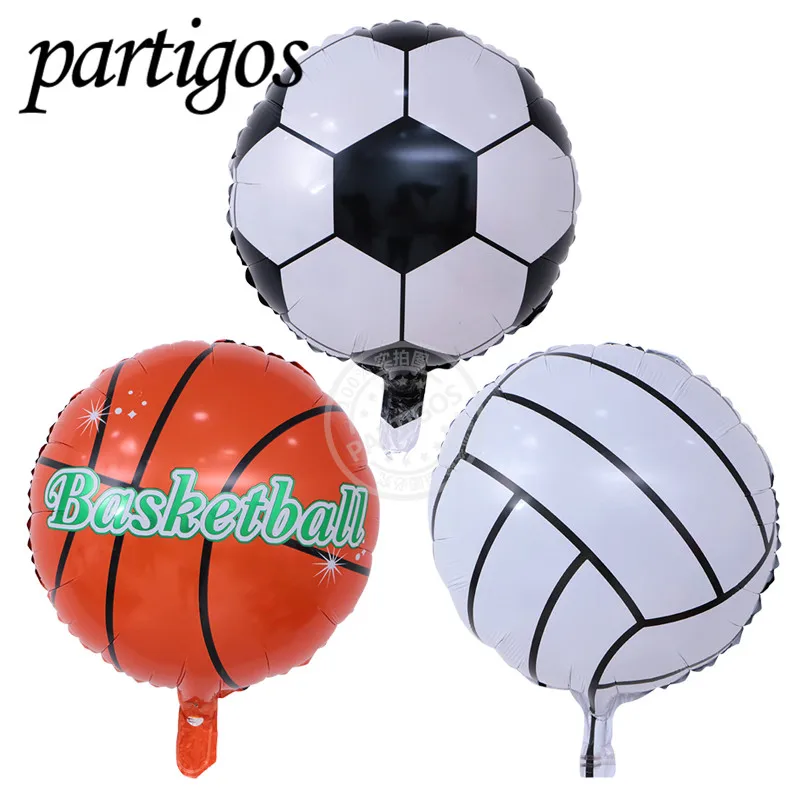 

10pcs/lot 18inch Football Foil Balloon Soccer Volleyball basketball Helium Balloons Birthday party decoration Globos kid's toy