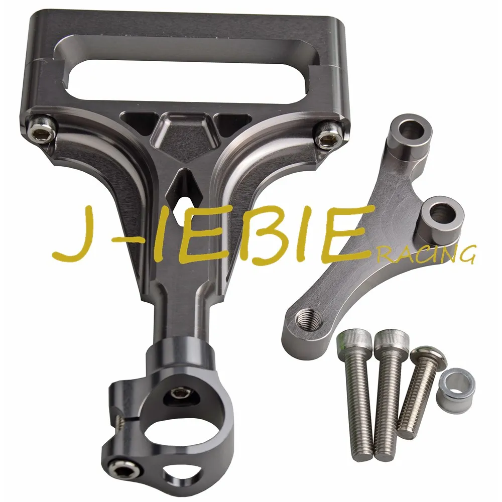 CNC Steering Damper Stabilizer Bracket Mounting For Kawasaki Z1000 Z750 2003-2009 2004 2005 2006 2007 2008 Titanium