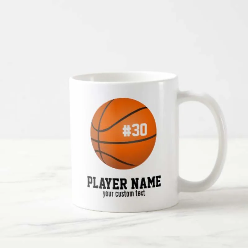 

Custom Basketball Name and number Coffee Mug Children Tea Cup Sweet Funny Mugs Cups for Girlfriend Boyfriend Novelty Valentine C