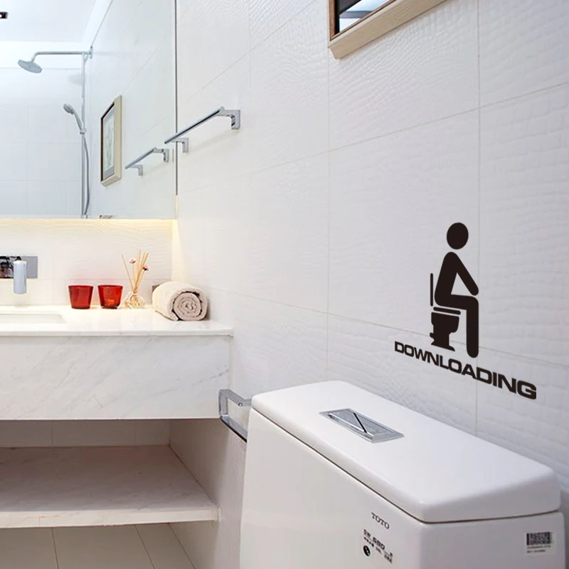 Creative Funny Pattern Toilet Wall Stickers Removable Home Decoration Art Decals Wallpaper Bathroom Waterproof Door Sticker