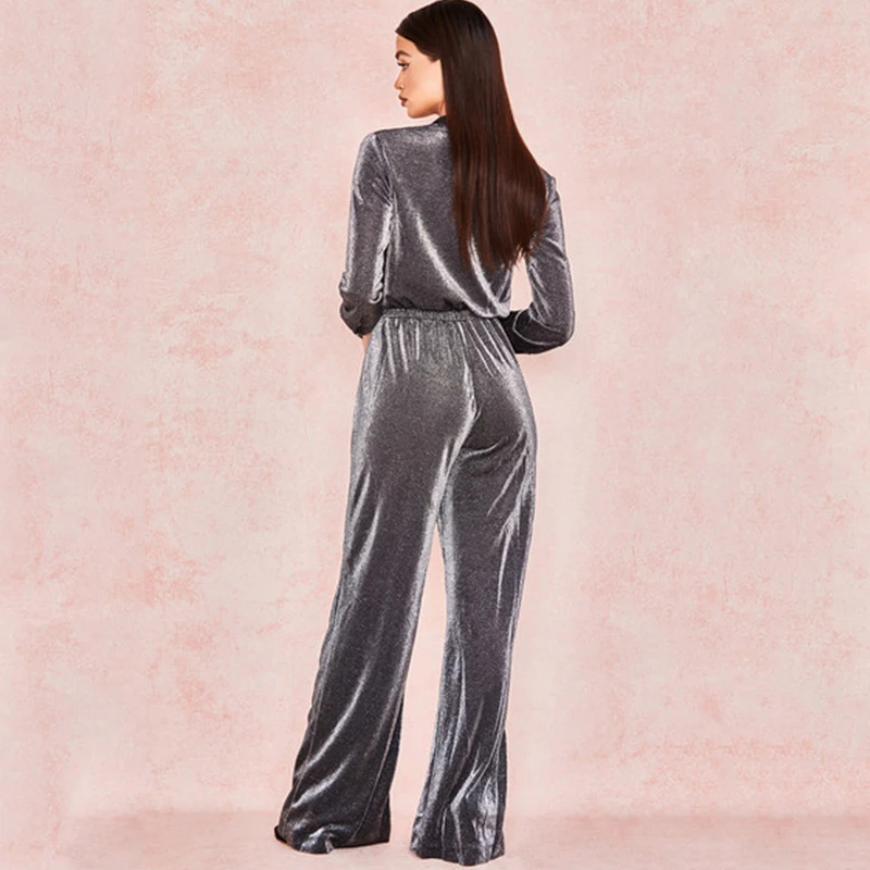 2019 Đơn ngực Phụ Nữ Bình Thường Lỏng Jumpsuit Dài Tay Áo Túi Áo Sơ Mi Rompers Womens Jumpsuit Mùa Xuân Màu Đen Bodysuit Phụ Nữ