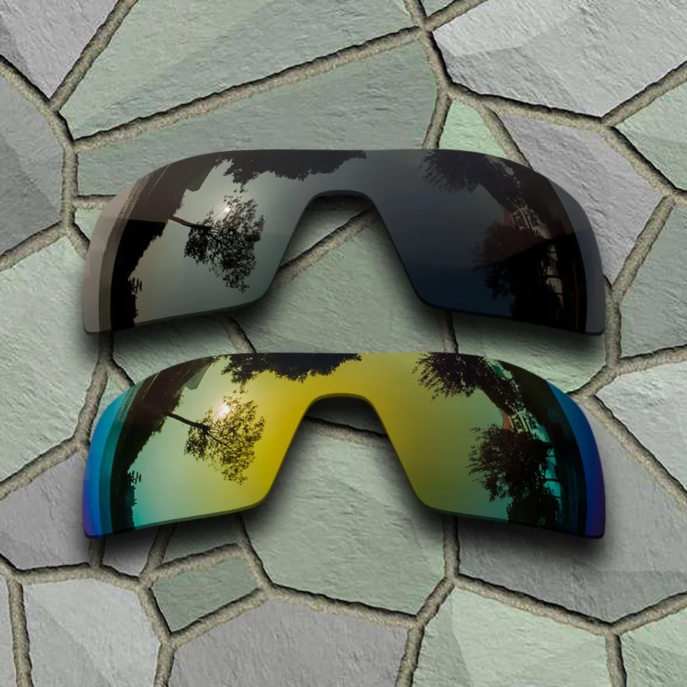 

Grey Black&Yellow Golden Sunglasses Polarized Replacement Lenses for Oakley Oil Rig