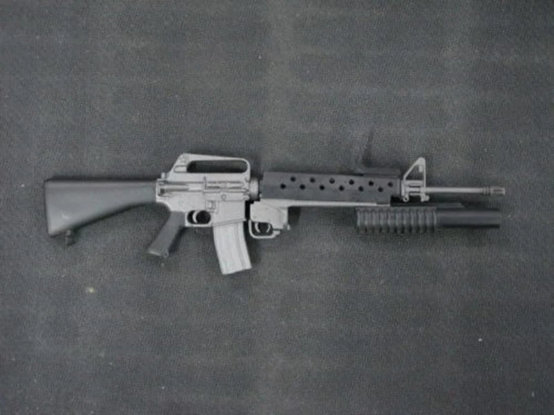 Escala 1/6 m16a1 + m203 arma de rifle de assalto militar dos eua, modelo adequado para figura de ação de soldado de 12 ", acessório de bonecas dody para coleções