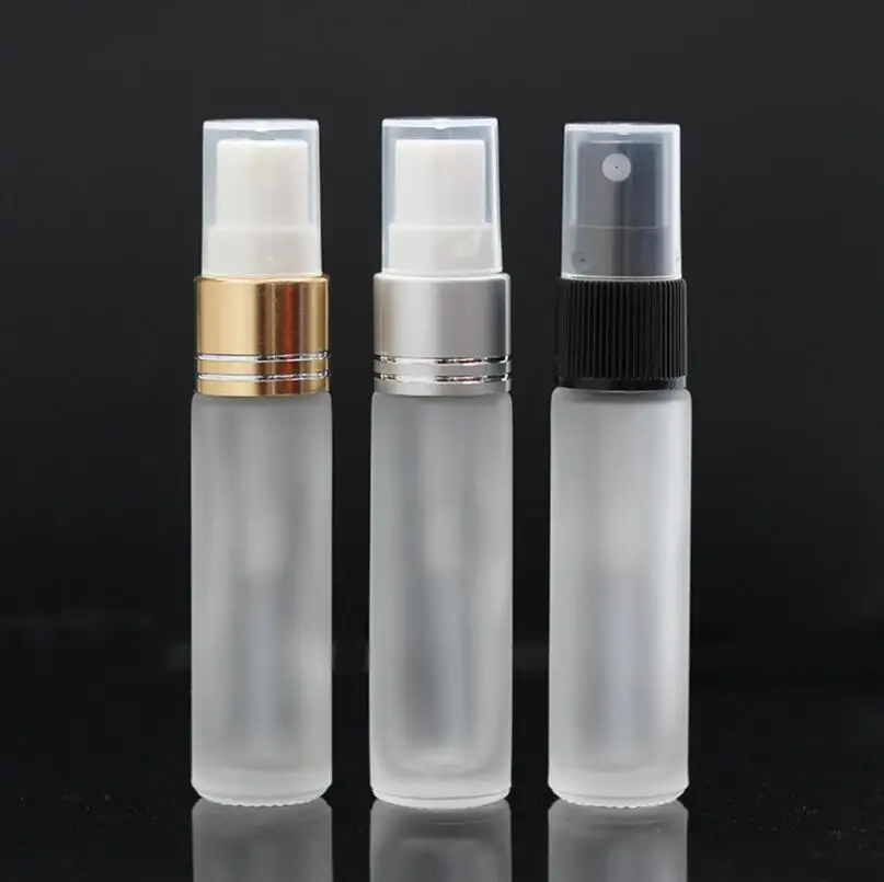 500pcs/lot 10ml Frosted Glass Perfume Bottle 1/3 OZ Refillable Perfume Atomizer Fragrance Bottle