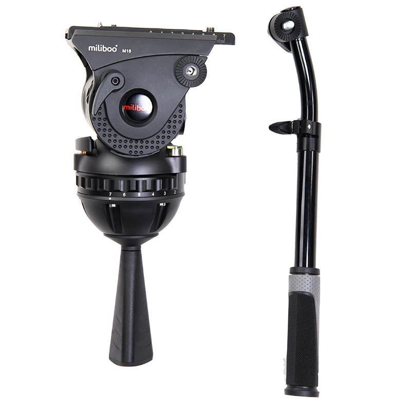 New Arrival miliboo M18 Broadcast Movie Video Head Load 25kg Aluminum Heavy Duty Monopod Tripod Fluid Head 100mm Bowl