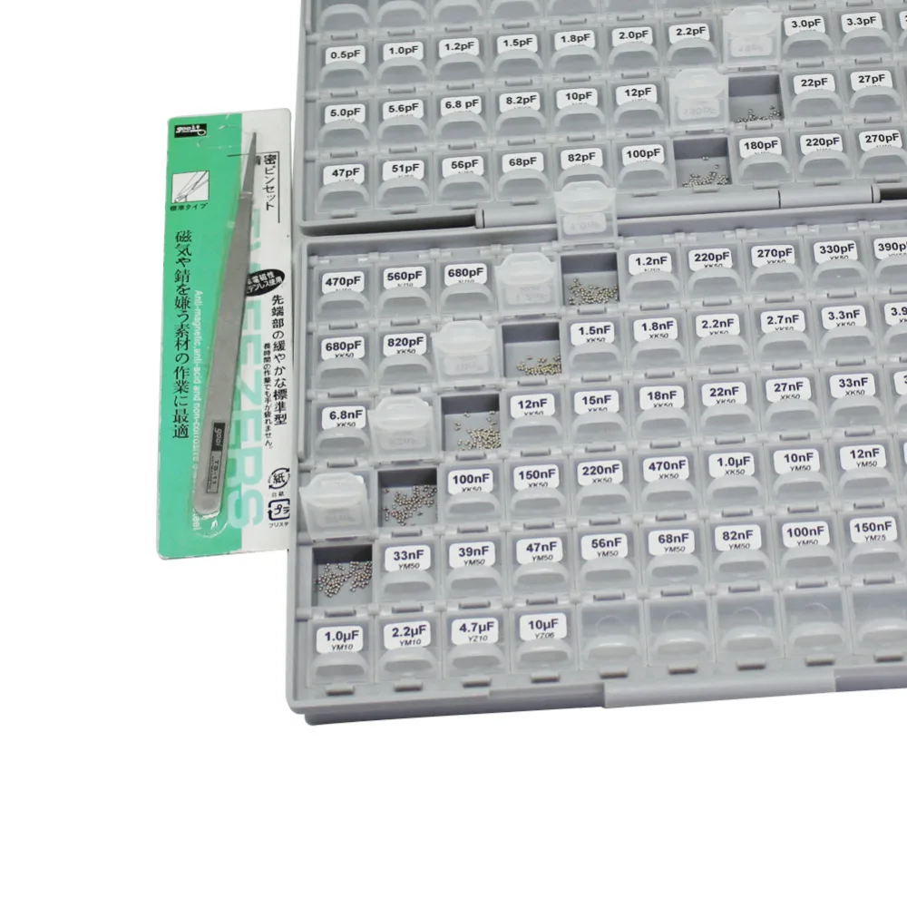 AideTek SMD 0603 Engineering Sample Capacitor box Kit 100 Values x 50pcs in BOX-ALL NPO 10UF assorted plastic part toolbox C0650