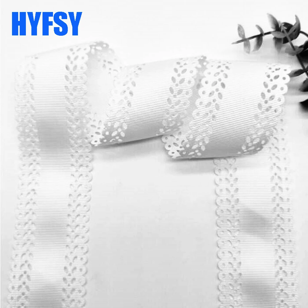 10 Yards 45mm Lace ribbon DIY handmade materials gift packaging hollow lace dress accessories Grosgrain tape solid