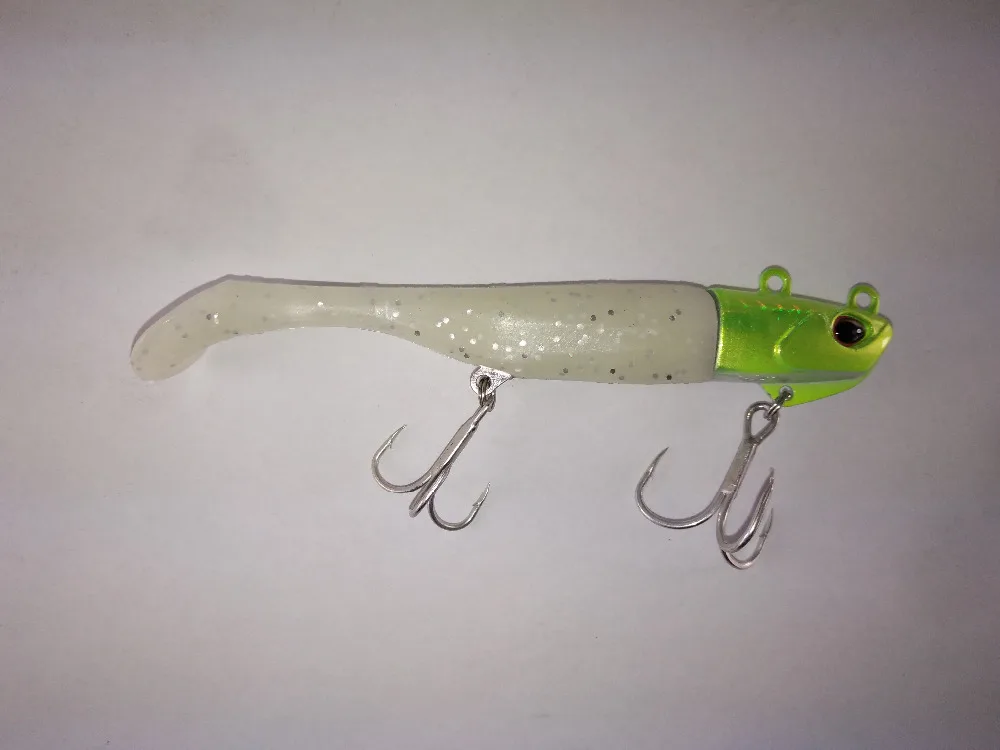 

BassLegend - Saltwater Sea Fishing Jig head And Soft Shad Set 48g