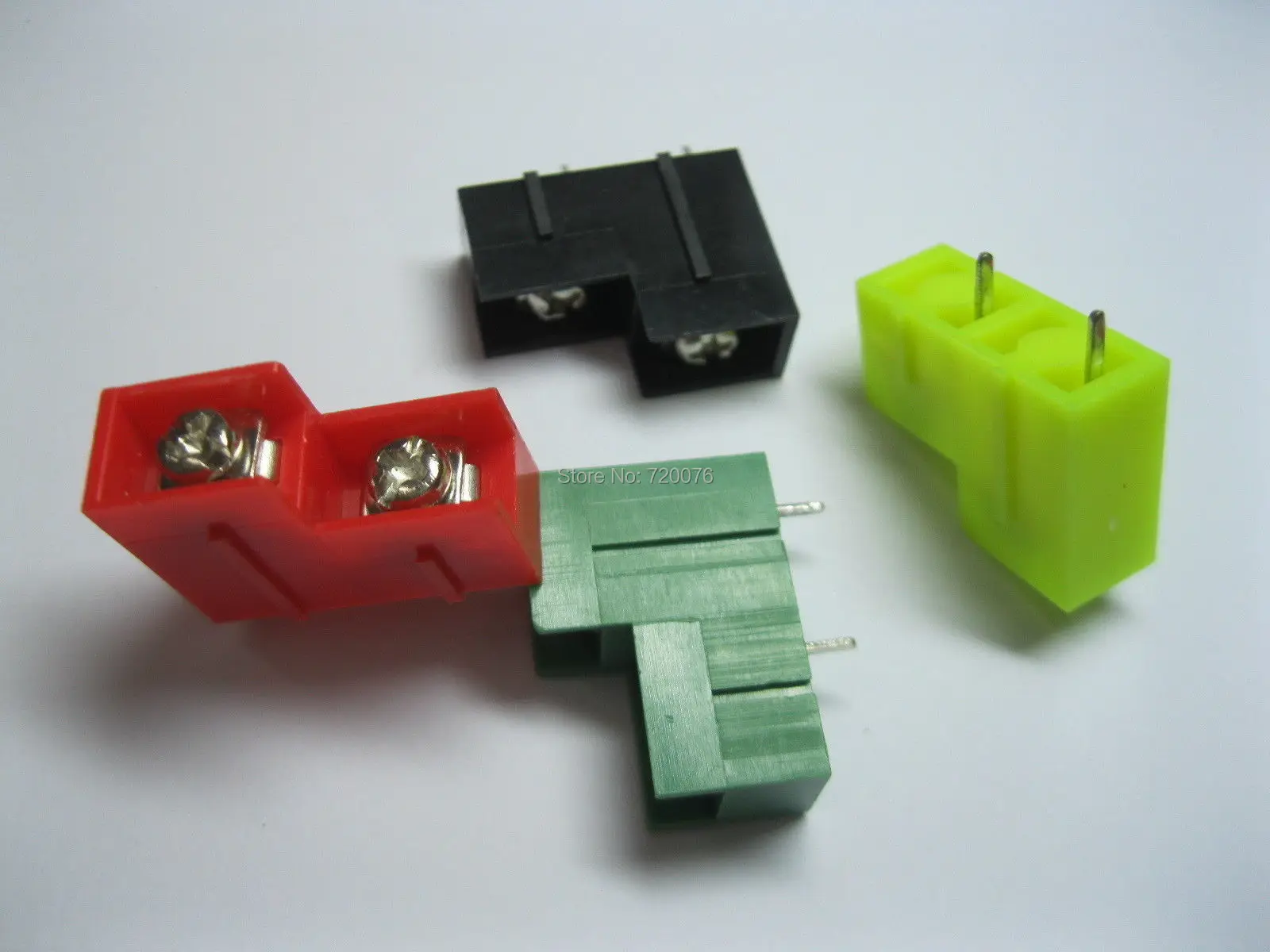 500 x Screw Terminal Block Connector 8.5mm 2 pin high-low 4 Color Barrier Type