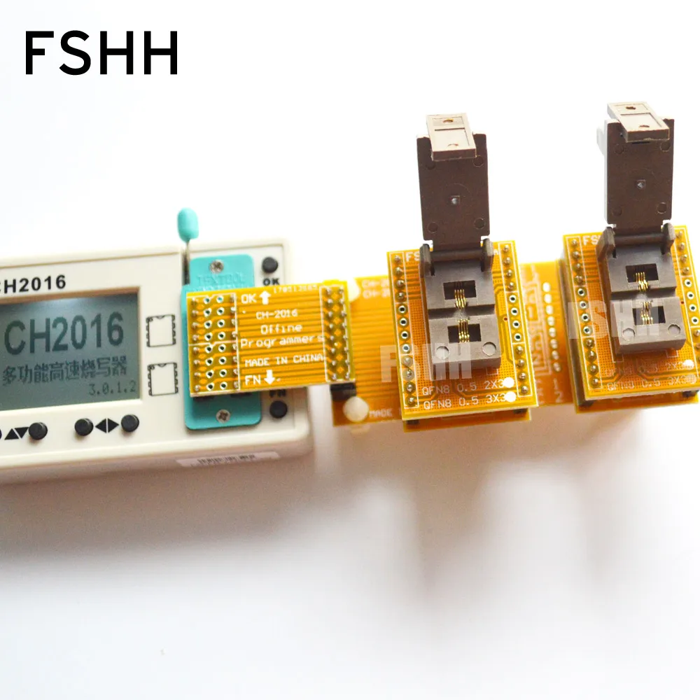 오프라인 프로그래머 CH2016 SPI 플래시 프로그래머, 2x3mm QFN8 + QFN8 테스트 소켓 생산 1 드래그 2 프로그래머