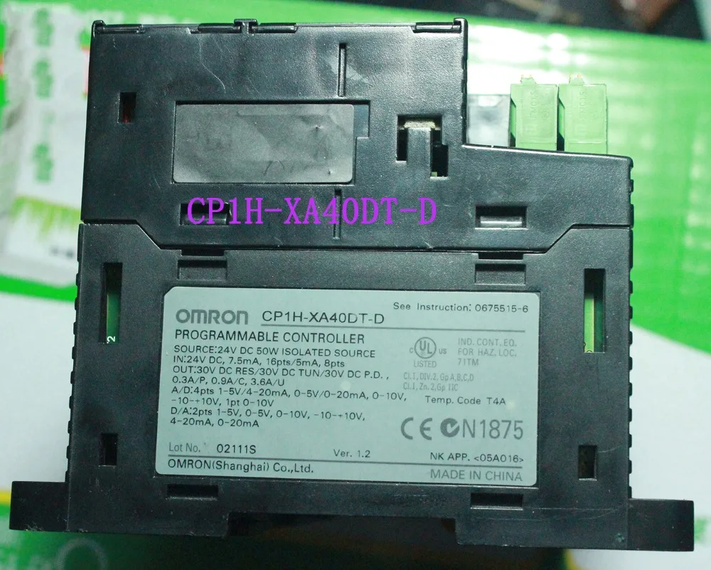 

Used Original CP1H-XA40DT-D CP1H PLC Controller CPU for Omron Sysmac 40 I/O Transistor 220V Encoder Pulse Counter Tested XA40DT