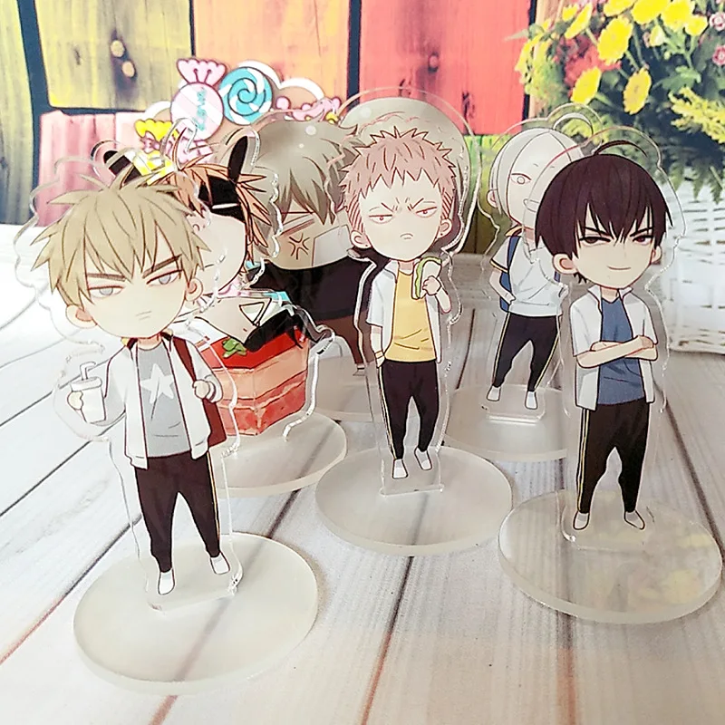 New 19 Days Mini Comic Characters Figurines Acrylic Ornaments Mo Guan Shan Anime Around Fans Gift