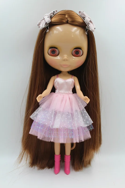 

Free Shipping big discount RBL-327 DIY Nude Blyth doll birthday gift for girl 4colour big eye doll with beautiful Hair cute toy