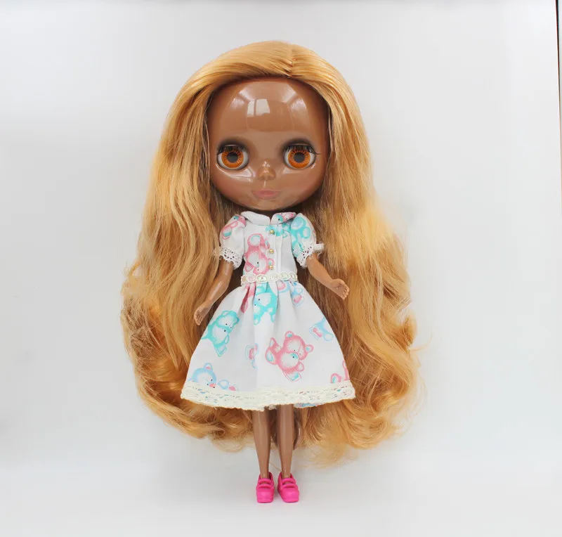 

Free Shipping big discount RBL-558 DIY Nude Blyth doll birthday gift for girl 4colour big eye doll with beautiful Hair cute toy