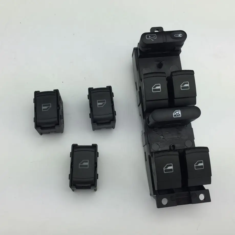 4 Pcs for VW Bora Golf Jetta MK4 Passat B5 Driver Side Window Door Lock Switch Passenger Side Button 1J4 959 857 D/3B0 959 855 B