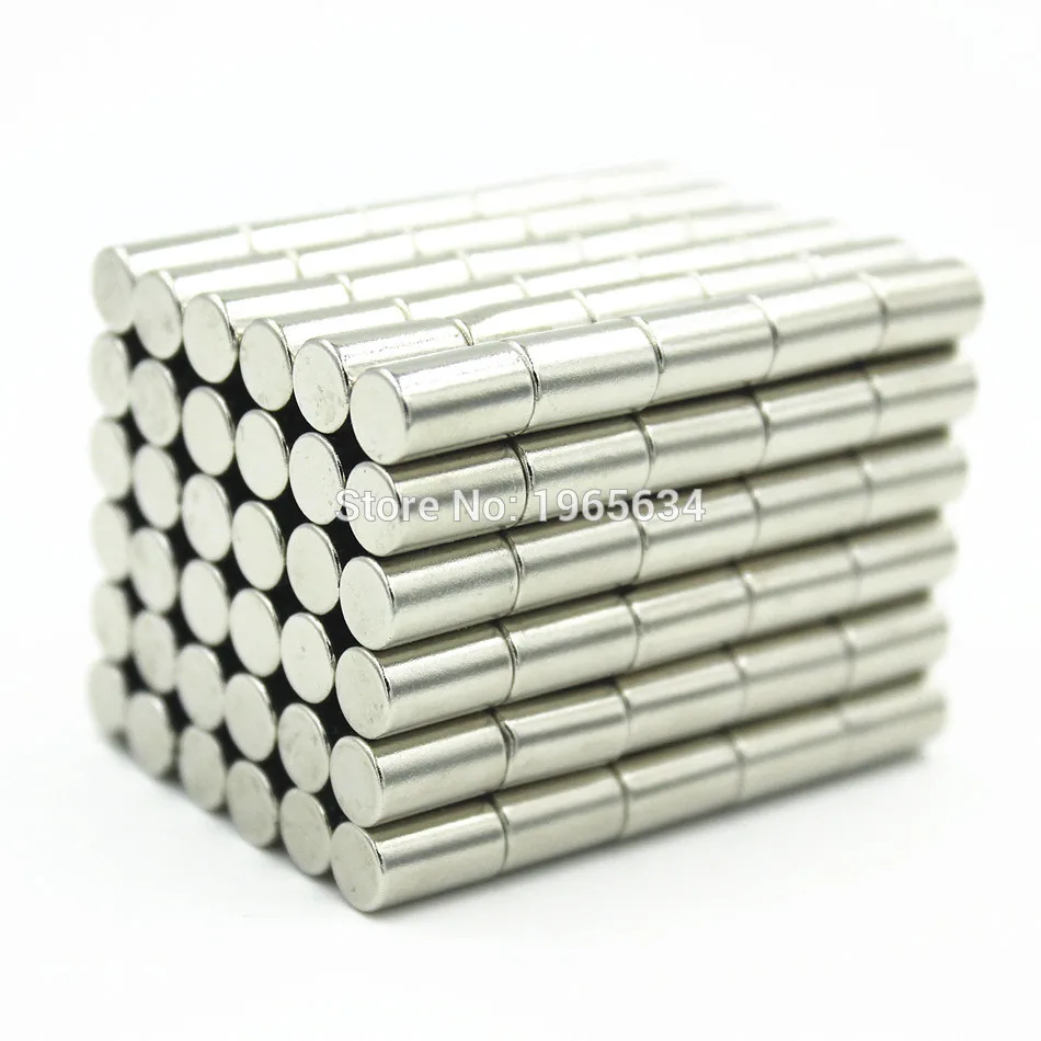 

500pcs Neodymium N35 Dia 6mm X 10mm Strong Magnets Tiny Disc NdFeB Rare Earth For Crafts Models Fridge Sticking magnet 6x10mm