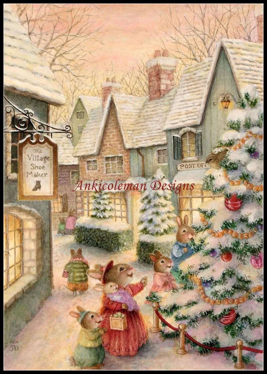 Celebrate Christmas - Needlework Embroidery DIY DMC Color High Quality - Counted Cross Stitch Kits - 14 ct Aida Oil painting