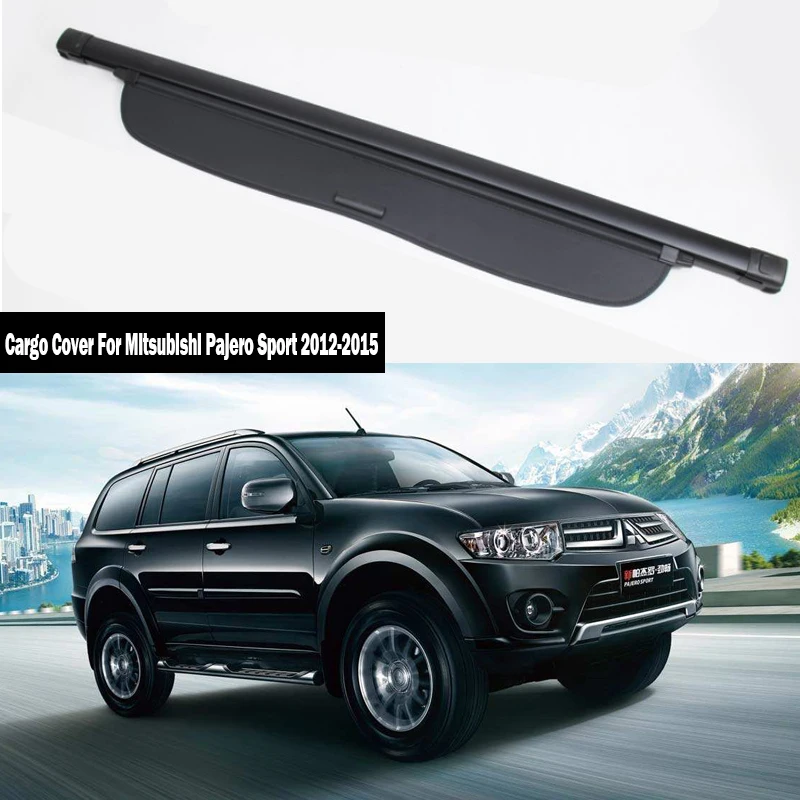 Rear Cargo Cover For Mitsubishi Pajero Sport 2012.2013.2014.2015 privacy Trunk Screen Security Shield shade Auto Accessories