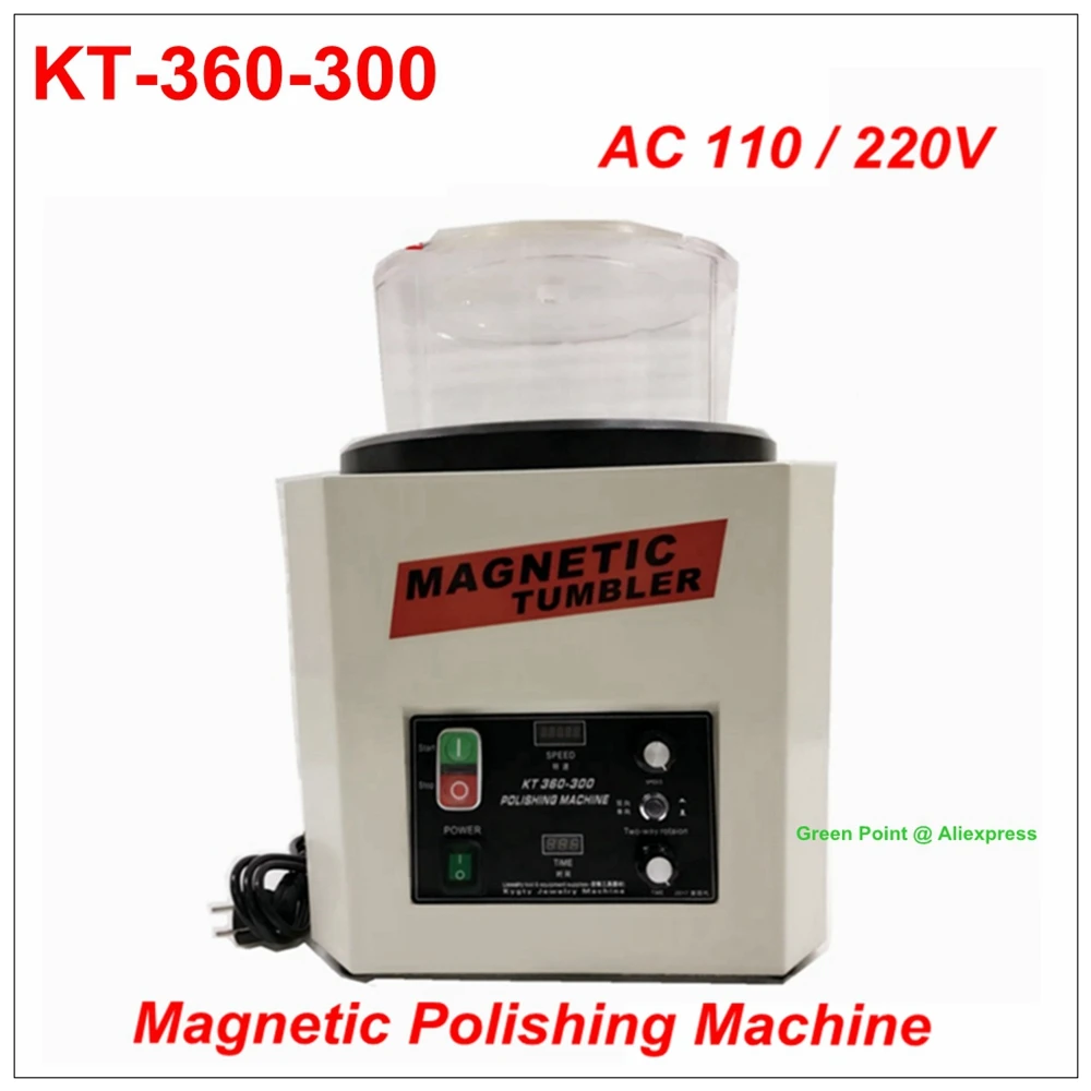 

750W KT-360-300 Variable Frequency Speed Regulating Magnetic Drum Polishing Machine Tumbler Jewelry Magnetic Polishing Machine