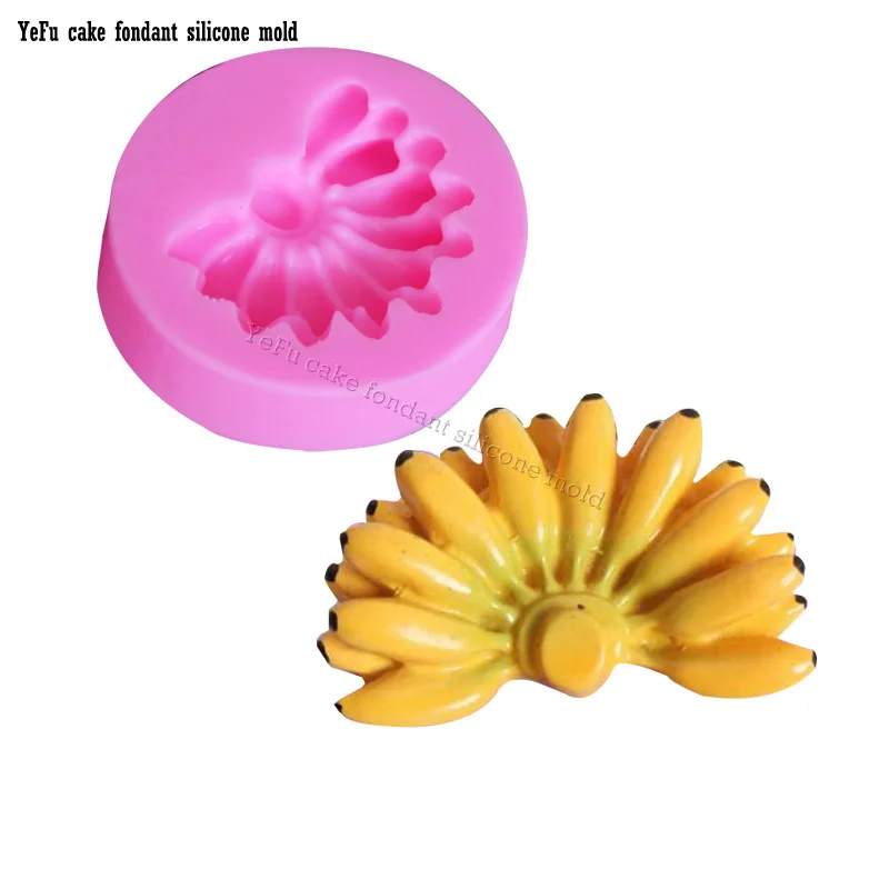 Banana Chocolate Candy Jello 3D silicone soap Mould cake tools Sugarcraft Mold kitchen Baking accessories F0877