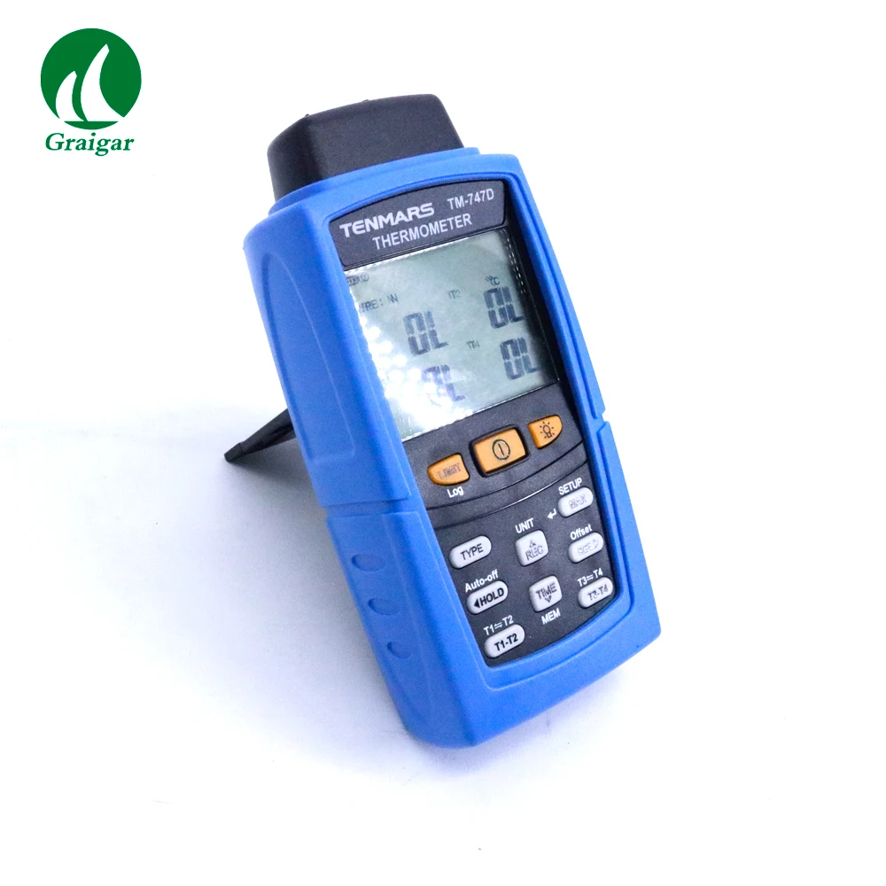 Digital TM-747D K/J/T/E/R/S/N Tipo Termômetro digital 10000 registros de temperatura
