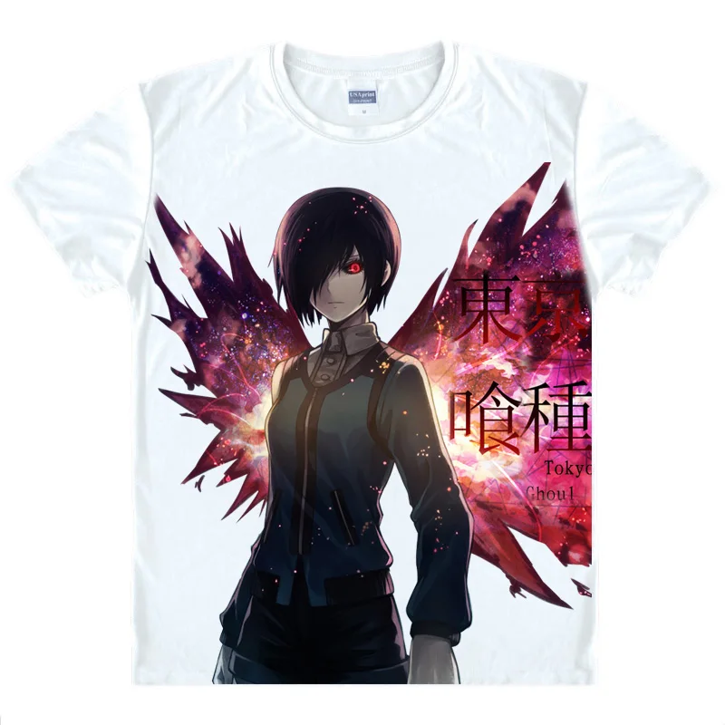 Coolprint Japanese Anime Shirt Tokyo Ghoul T-Shirts Multi-style Short Sleeve Toka Kirishima Uta Cosplay Costume Kawaii Gift