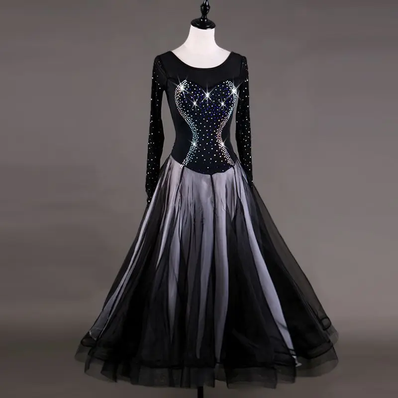 CACARE Ballroom Dance Formal Dresses Long Woman Clothing Female Standard Dance Wear Costume Waltz Dress Modern D0345 Customize