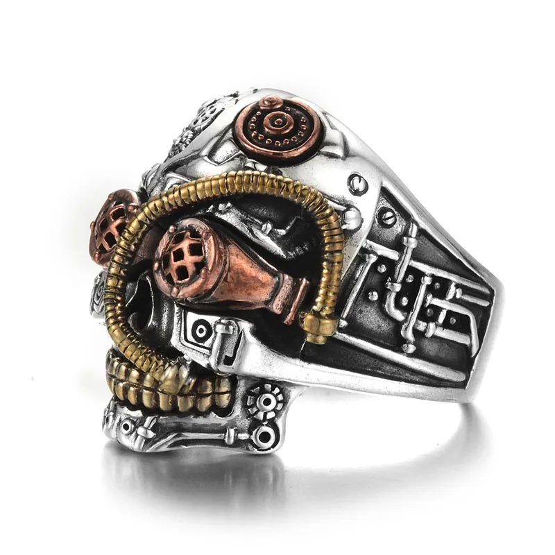 Punk Rock Mix Color Titanium Steel Skull Finger Ring For Men Male Big Size 2018 New High quality 21G Weight Drop Shipping RA-049