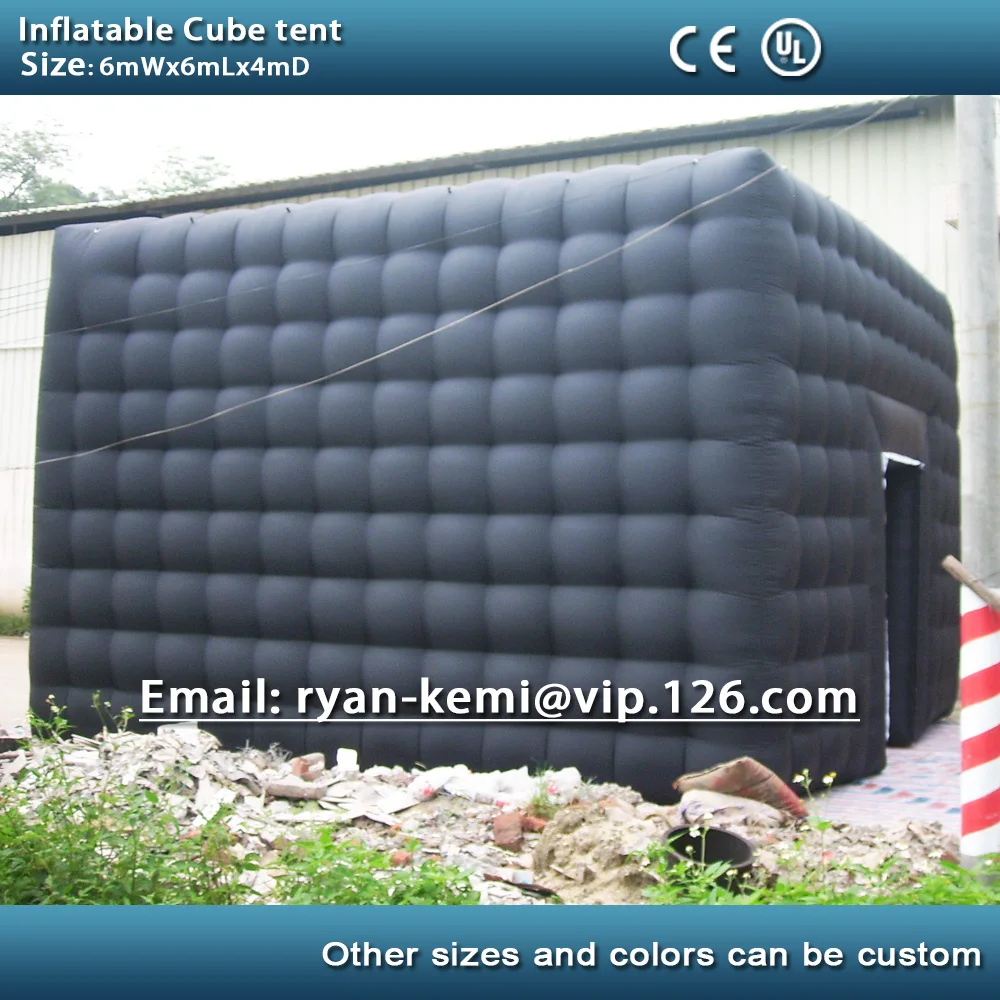 6m Large Inflatable Cube Tent Party Cover Big Marquee Photo Booth Outdoor Events Exhibition Advertising Trade Show Portable Room