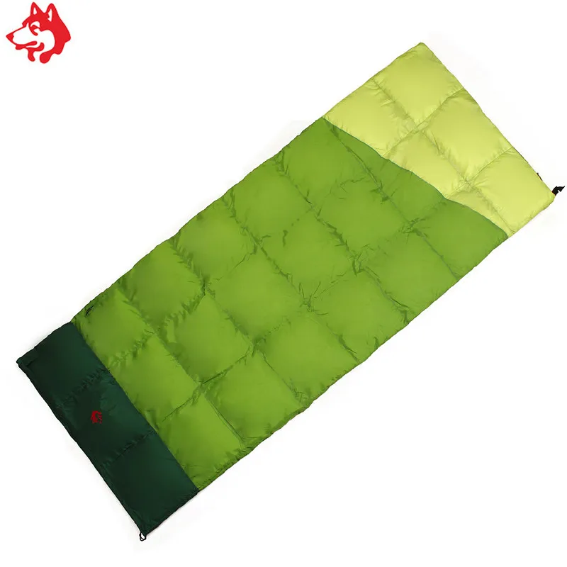 0.7kg Red/Green Spliced  sleeping bag lovers male & female outdoor  mountaineering camping duck down sleeping bag