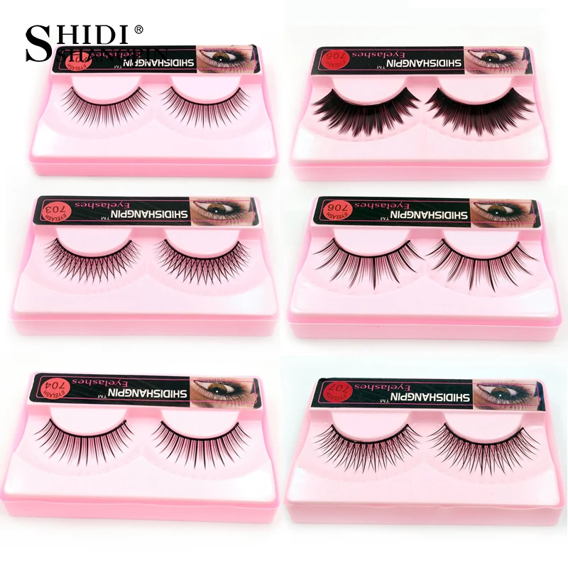 Random to Ship Mix Eyelashes 1 Pair Thick Handmade Stripper Short Eye Lashes Natural Cross Eyelash Easy to Shaping Beauty Tool