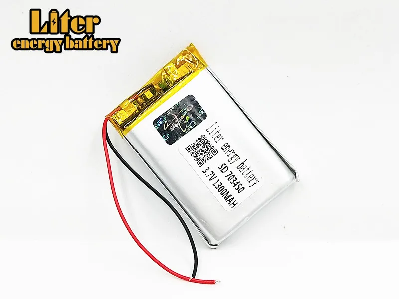 High Capacity 703450 3.7V 1300MAH 073450 Polymer lithium ion / Li-ion battery for TOY,POWER BANK,GPS,mp3,mp4 Bluetooth Speaker