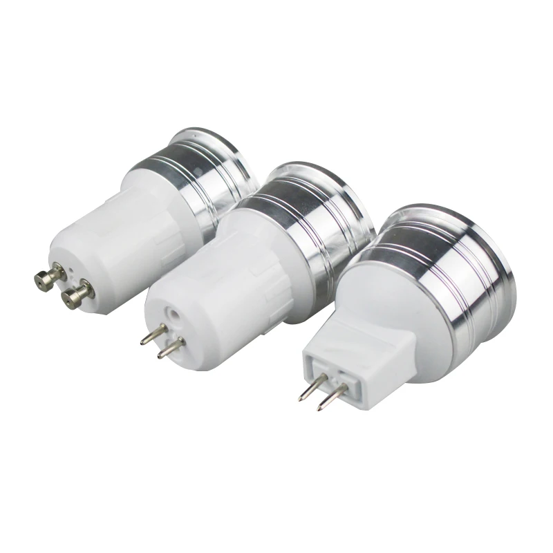 10pcs/Lot Ultra Bright 1W 3W  GU10 MR16 E27  LED Bulb 85-265V Led Spotlights Warm/Natural/Cool White Lamp 110V 220V DC 12V