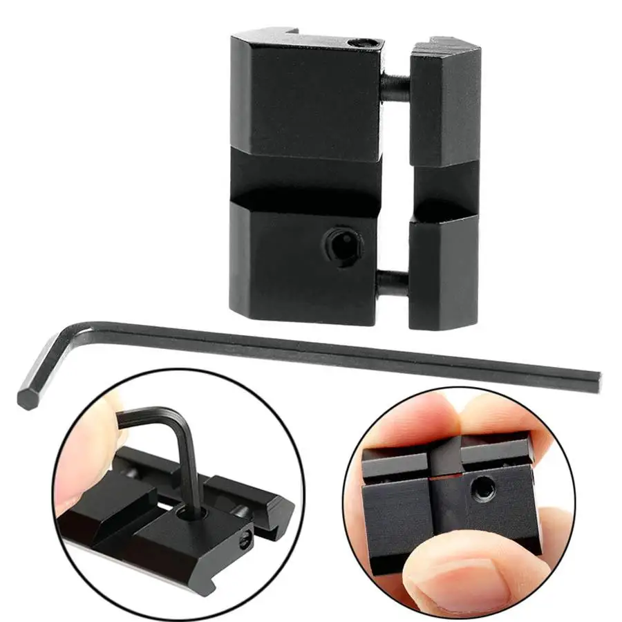 

1 Piece Dovetail to Weaver Picatinny 11mm to 22mm Aluminum Adapter .22 cal Rifle Gun Snap In Rail Adapter