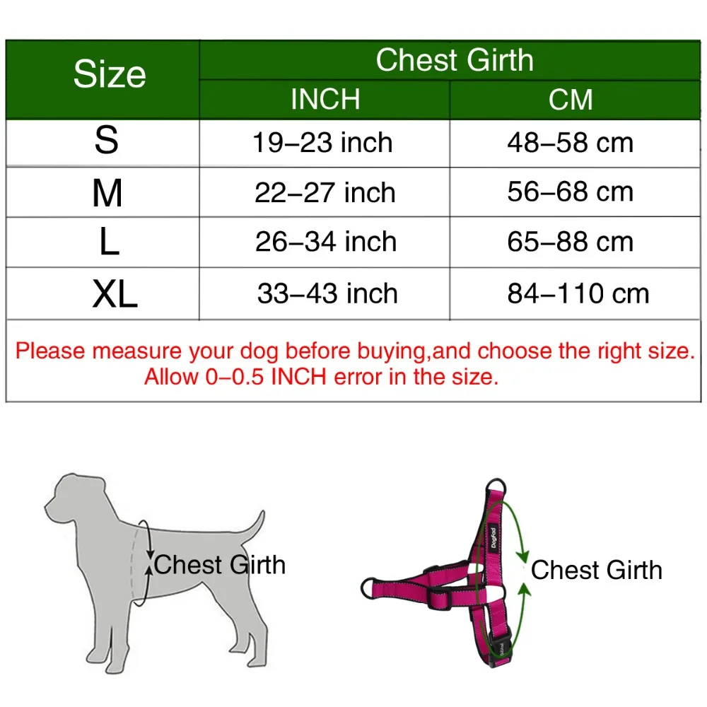 No-Pull Dog harness Easy On/Off Pet Harness vest walking running Quick Fit Reflective for Medium and Large Dogs Training