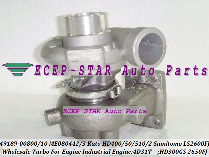 TD04-13G 49189-00800 49189-00810 ME080442 ME080443 Turbo For Kato HD300 HD400 450 510 512 For Sumitomo LS2600FJ 4D31T Excavator