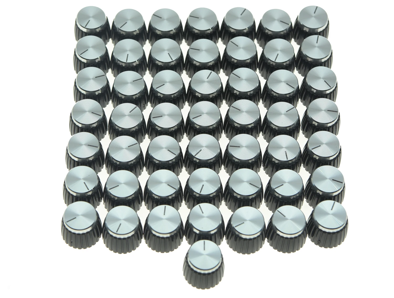 Pack of 50 Guitar Amplifier Knobs Black/Silver Cap fits Marshall AMP Amplifiers