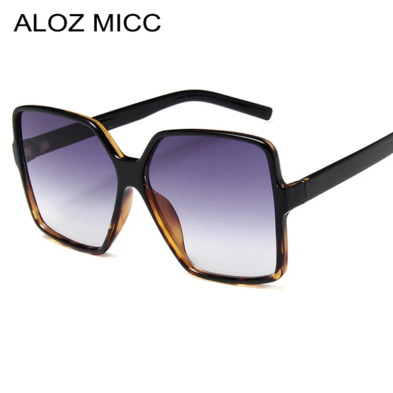 

ALOZ MICC Vintage Oversize Square Sunglasses Women 2019 Fashion Men Big Frame Eyewear Unisex Oculos de sol UV400 Q387