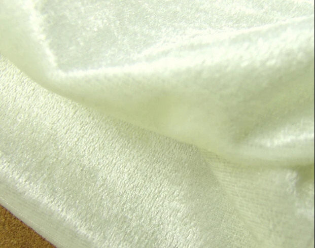 

1 meter 150cm 59.05" width ivory elastic stretch soft flash pleuche fabric curtain sportswear material MM280