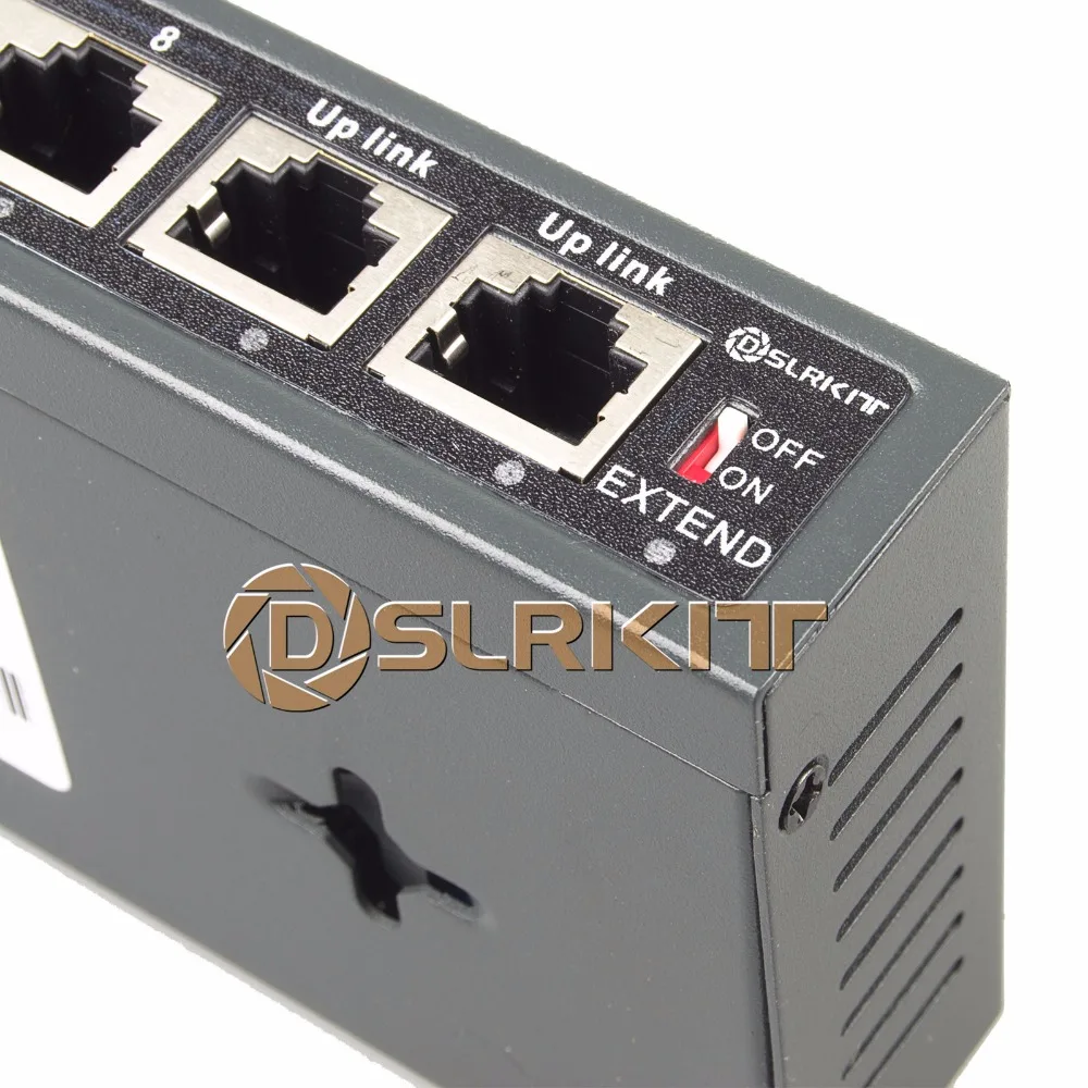 DSLRKIT 250M 10 Ports 8 PoE Switch Injector Power Over Ethernet 52V 120W max140W for IP camera/Wireless AP/CCTV camera system