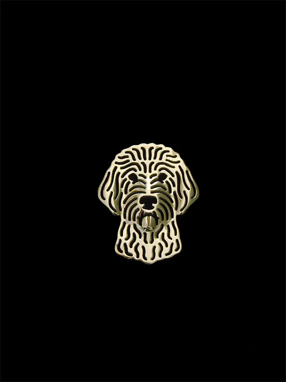 

New Design Classic Animal Goldendoodle Dog Broche Gold Silver Color Designer Brooch For Men Overwatch Gift For Friend Father