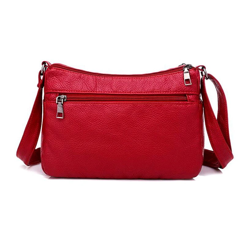 Annmouler Fashion Women Bag Pu borsa a tracolla in morbida pelle borsa a tracolla multistrato borsa piccola di qualità borse a mano rosse di marca