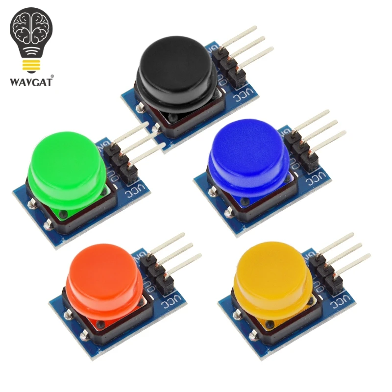 5PCS 12X12MM Big key module WAVGAT Big button module Light touch switch module with hat High level output for arduino