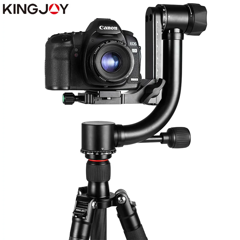 

KINGJOY Video Gimbal Head Professional Tripod Ball Head 360 Degree Panoramic Pan&Tilt For Stablize DSLR Camera, Camcorder