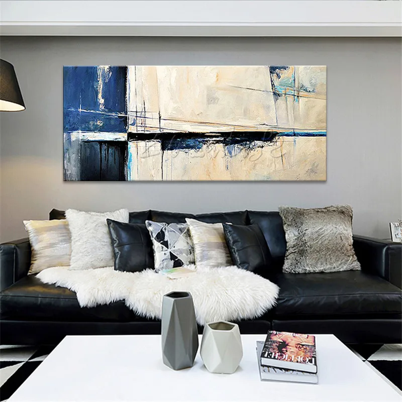 

Nordic painting canvas oil paintings Wall art Pictures for living room home decor Hand painted modern abstract cuadros quadro03