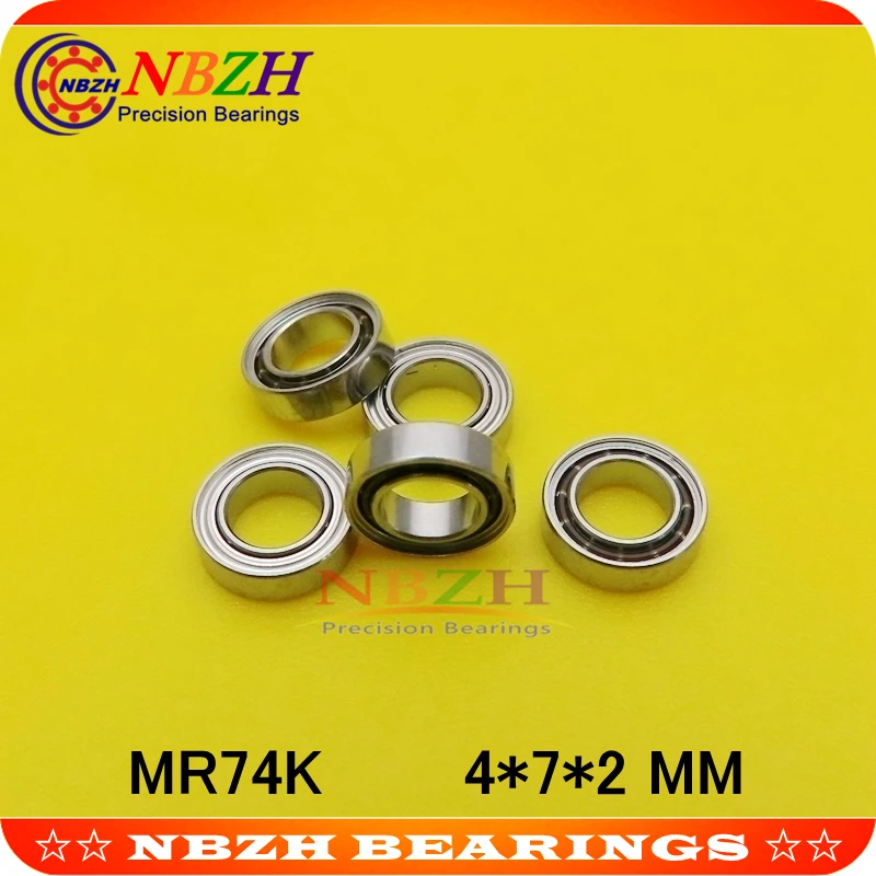 NBZH bearing Free Shipping Miniature Bearing MR74 MR74Z OPEN/Single Sealed 4*7*2 MM For Rc Hobby And Industry SMR74 MR74K