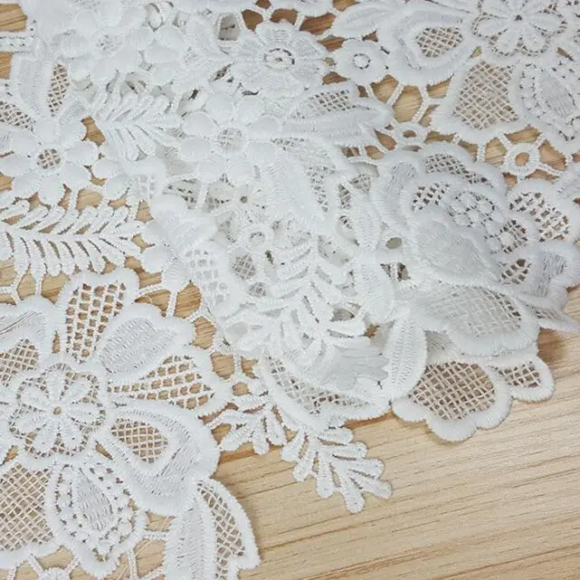 2yards African Lace Fabric 2019 High Quality Milk Silk Embroidered Nigerian Lace Fabric For Women Dress White French Lace Fabric