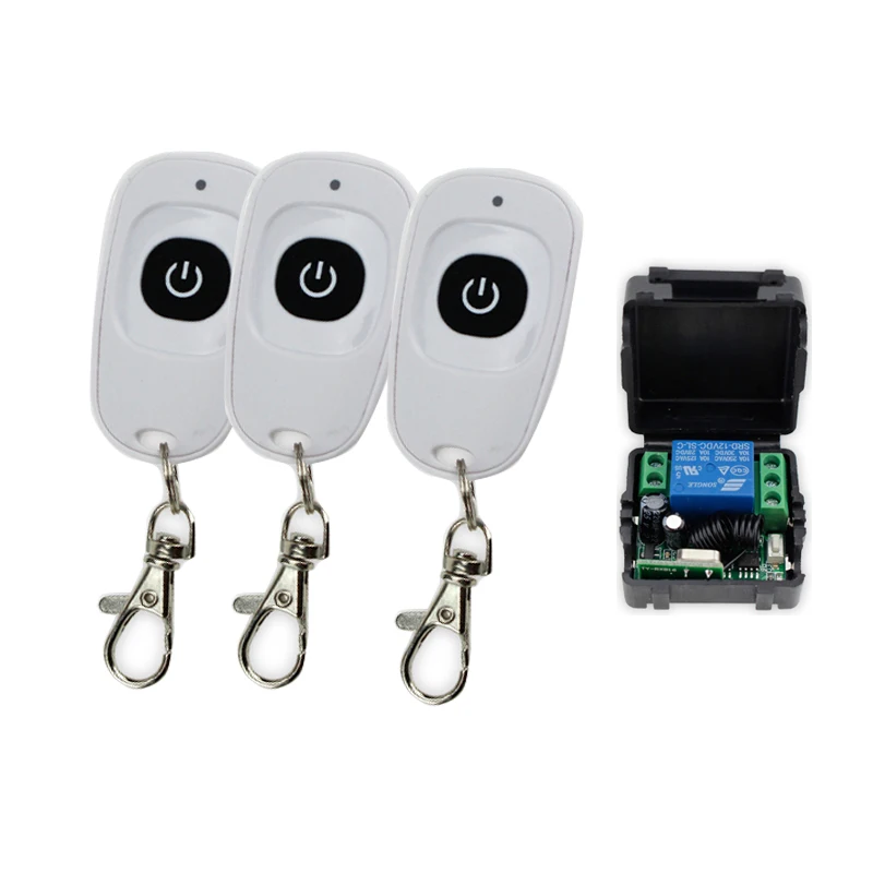 315MHz/433MHz DC12V 1CH wireless remote control switch+receiver module receiver to control electric lock 1/2/3/4/5 transmitter