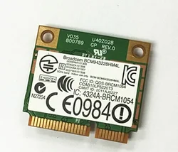 New Original Broadcom BCM943228HM4L BCM43228 300Mbps 2.4G/5GHZ 802.11 a/b/g/n half Mini PCI-E Wireless card for HP 8470P 8570W