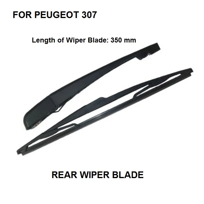 For Peugeot 307 Hatchback 01-08 Rear Windshield Window Wiper Arm + Blade Set New